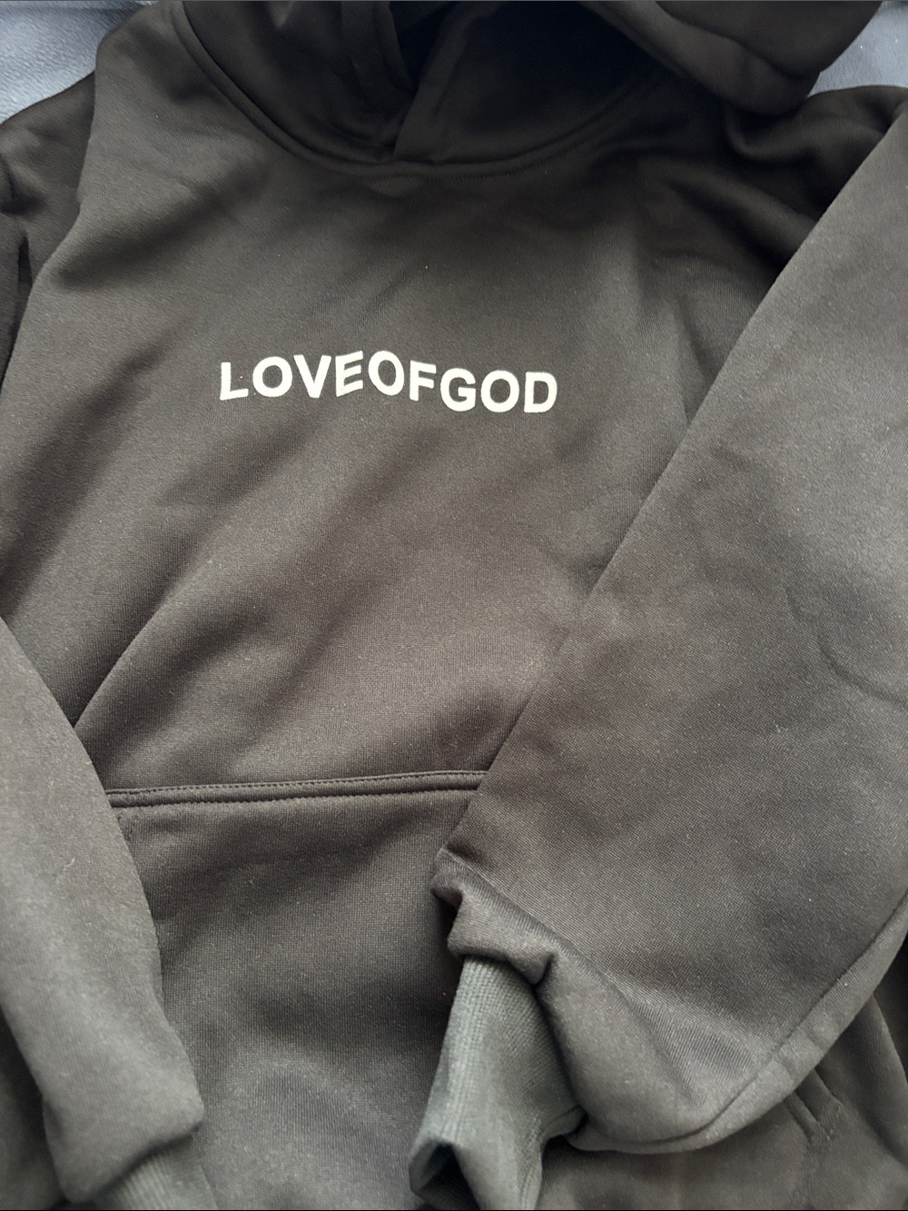 LOVE OF GOD Black Kids Hoodie - Cozy Pullover Jacket